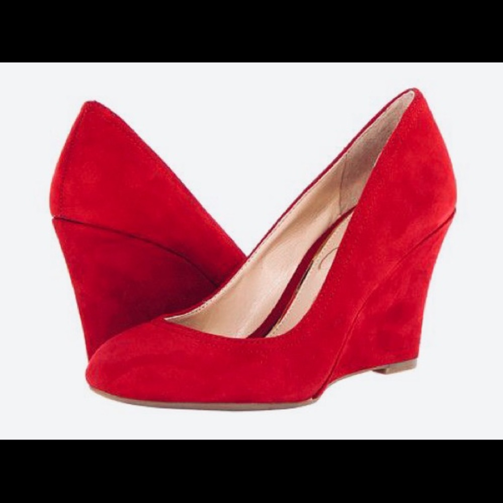 Jessica Simpson Red Wedges